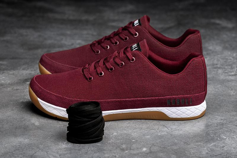 Men's Nobull Burgundy Canvas Trainers Burgundy | SG Y2254X